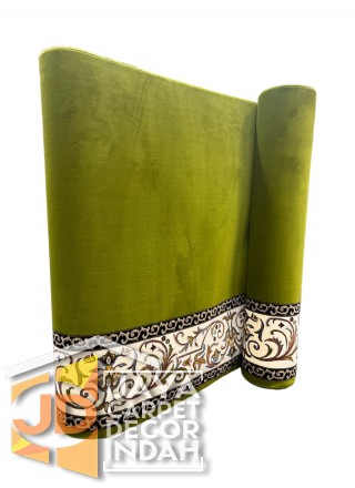 Karpet Sajadah Solomon Farangi New Green Plain Motif Polos 120x600, 120x1200, 120x1800, 120x2400